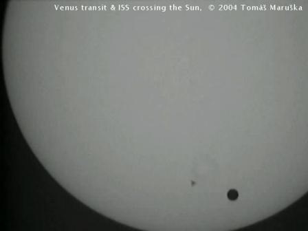 ISS, Venus en de zon