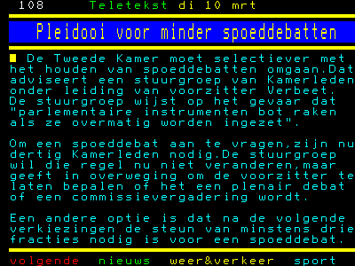 Pleidooi voor minder spoeddebatten